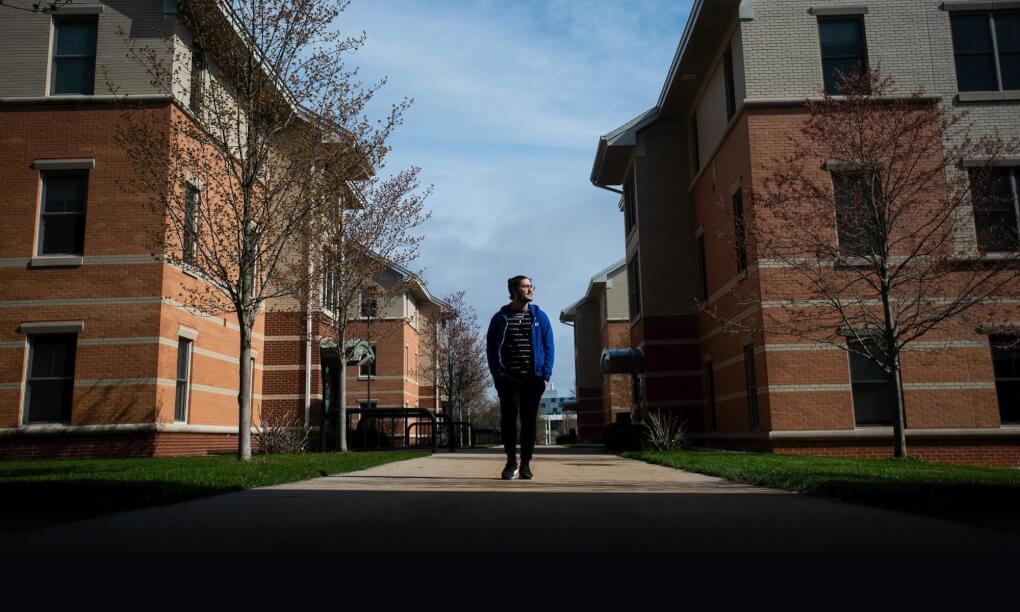 Study walks on an empty campus